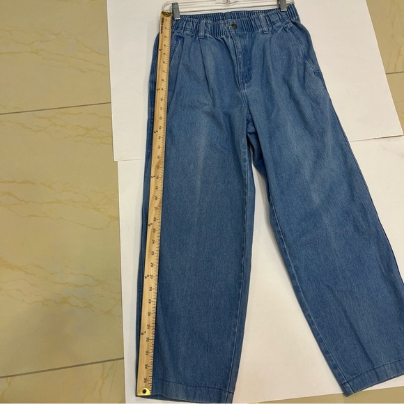 Vintage Eddie Bauer Men Blue Relaxed Fit Jeans Elastic waist - Picture 10 of 12